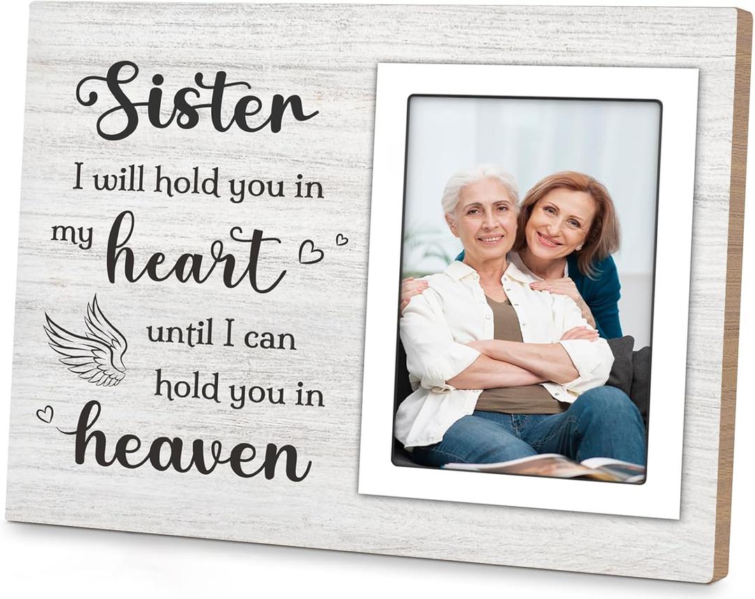 Loss of Sister Sympathy Gifts, In Loving Memory Picture Frame, Memorial Remembrance Condolences Gifts for Loss of Sister, Memorial Picture Frame Fits 4x6 In Photo
