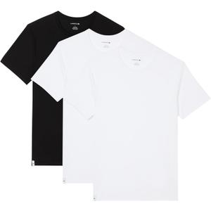 Lacoste Men's 100% Cotton Regular Fit Crew Neck Undershirt, 1-Pack (Black, XXL)