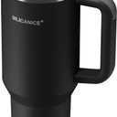 For Travel & Gym  Never Drink from a Moldy Lid Again: 40oz Hygienic Tumbler, 100% Leakproof Lid & Removable Foldable Spout. Reinforced Base, Fits Cup Holders - Black