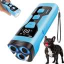 KQMOP Dog Bark Deterrent Devices, 3X Ultrasonic 65FT Anti Barking Device, 4 Gear Frequencies Safer Alternatives to Dog Training Bark Collars, Portable Design with Display for All Dogs (Blue)