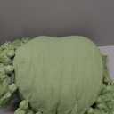 ATMOSURELY Boho Round Knitted Throw Pillow Sage Green Accent Pillow with Tassel Knit Woven Cushion Pillow Home Decor for Bed Sofa Living Room 18 Inches (Sage Green)