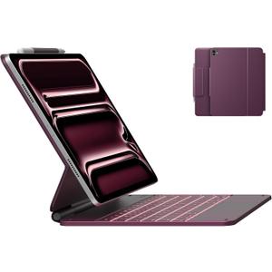 typecase Keyboard Case for iPad Pro 13-inch (M5 2025 / M4 2024), Magic Keyboard with 11 Colors Backlight, Keyboard Case with Pencil Holder, Multi-Touch Trackpad, Easy-Set Magnetic Stand, Raspberry typecase Keyboard Case for iPad Pro 13-inch (M5 2025 / M4 2024), Magic Keyboard with 11 Colors Backlight, Keyboard Case with Pencil Holder, Multi-Touch Trackpad, Easy-Set Magnetic Stand, Raspberry