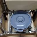 Medline Drop Arm Commode with Padded Seat and Backrest, Durable Toilet Chair for Adults and Seniors, Removable Pail, Splash Guard, Drop Down Arms for Easy Transfer, 350 lb. Weight Capacity, Tan