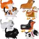 8pcs cat dog walking balloons