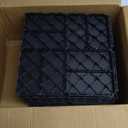 Goovilla Plastic Interlocking Deck Tiles, 9 Pack Outdoor Patio Flooring, 12"x12" Interlocking Decking Tile Outdoor All Weather Use, Waterproof Patio Pavers for Pool Balcony Backyard Porch, Dark Grey