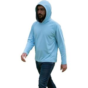 2-in-1 Cooling Mosquito Jacket with Hood for Men & Women - UPF 50+ Sun Protection with Adjustable Face Mesh, Long Sleeve Mesh Net Bug Hoodie, Lightweight & Breathable for Hiking, Camping, Fishing, Large