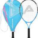 Kids Tennis Racket for Boys & Girls Aged 2-12 - Multi-Color & Style Youth Tennis Racket for Beginner, Includes 420D Nylon Shoulder Strap Bag (Blue-Graffiti)