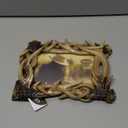 Ebros Rustic Intertwined Stag Deer Antlers Picture Frame With Easel Back For 4"X6" Photo Vertical Or Horizontal Display Hunters Deers Antler Racks Cabin Lodge Cottage Log Home Decorative Accent