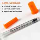 0.5ml Disposable Industrial Lab Syringes with 30G 1/2 Inch, Pack of 100,Individual Packaging