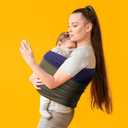 TKKOK Baby Wrap Carrier, Unisex Baby Carrier, Lightweight & Ultra Soft, Easy to Wear Baby Wrap, Perfect for Newborn Toddlers (Navy Blue/Olive)