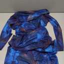 MEROKEETY Women's Spring Wedding Guest Dress 2026 Long Sleeve Bodycon Floral Mesh Fall Cocktail Holiday Party Maxi Dresses, Size S, (Blue)