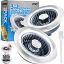 zaa Kitchen Sink Drain Strainer - Kitchen Sink Stopper, Stainless Steel Kitchen Drain Plug & Cover with Anti-Clogging Basket Strainer, Fit US Standard 3-1/2'' Sink Drain Hole, Silver