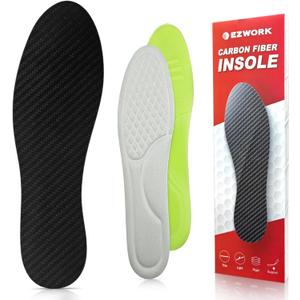 Carbon Fiber Insoles, Carbon Fiber Foot Plate 1 PC Rigid Shoe Insert Support Turf Toe, Foot Fractures, Morton Extension, Hallux Rigidus and Limitus - Alternative to Post Op Shoe (10.43"-Men's 9-9.5/Women's 10-10.5,265mm)