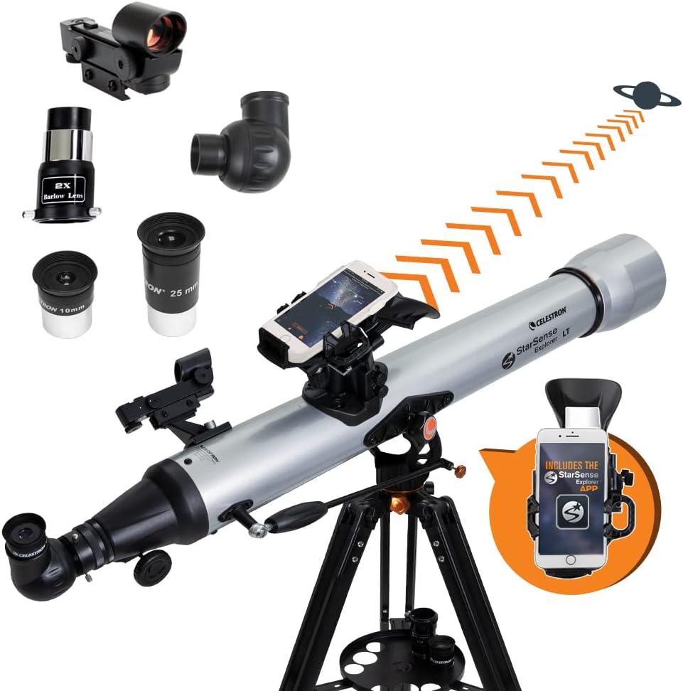 Celestron 22451 StarSense Explorer LT 80AZ Smartphone App-Enabled Telescope  Works with StarSense App to Help You Find Stars, Planets & More  iPhone/Android Compatible