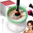 Electric Makeup Brush Cleaner Machine for All Types of Makeup Brushes Professional make up brush cleaner cleanser machine foundation brush cleaner for beauty tool Kabuki Foundation powder blush (Minty-White)