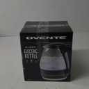 OVENTE Electric Kettle, 1.5L Borosilicate Glass Countertop Water Heater and Boiler for Coffee or Tea, BPA-Free, Auto Shut-Off, Boil-Dry Protection, Removable and Washable Spout Filter, Black KG83B