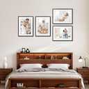 Giftgarden 16x22 Picture Frame Set of 4, 16x22 Frames Matted to 12x18 Pictures for Wall Hanging, Black
