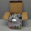 C9 Christmas Lights Outdoor, 72 FT 110 LED C9 String Lights, 8 Modes & Timer Connectable Waterproof for Christmas Tree Light Indoor Outdoor Roofline Patio Outside Garden Yard Xmas Decor, Warm White