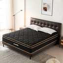 Nocavellis Twin Mattress 10 Inch Twin Size Mattresses in a Box Spring Hybrid Twin Bed Memory Foam Mattress Comfort Breathable Fabric Cooling Gel Pressure Relief, Medium Firm