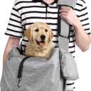 Ownpets Pet Sling Carrier, Fits 15 to 25lbs Extra-Large Dog/Cat Sling Carrier Reversible and Hands-Free Dog Bag with Adjustable Strap and Pocket Shoulder Pad for Outdoor Travel Hiking (Grey)