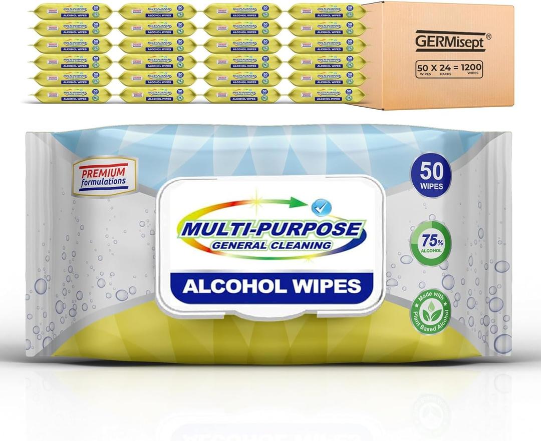 Restaurant & Institutional Table Cleaning Wipes  Multi-Purpose, No-Rinse, Streak-Free  50 Count Pack, Case of 24 (1,200 Wipes Total)
