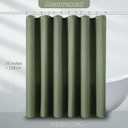PANGSINNE Sage Green Shower Curtain for Bathroom Waffle Textured Heavy Duty 78 Inch Shower Curtain Set for Bathroom, Water Repellent 256GSM Neutral Fabric Shower Curtains with 12 Metal Hooks, 72Wx78H