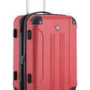 Travelers Club Chicago Hardside Expandable Spinner Luggage, Red, 3 Piece Set