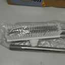 SetSail Floor Scrub Brush with 51-Inch Long Adjustable Handle 2 in 1 Scrape Brush Stiff Bristle Floor Scrubber for Cleaning Shower Bathroom Garage Kitchen Wall Deck Tub Tile (Grey White-standard-1 Pack)