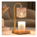 Hong-in Candle Warmer Lamp with Timer -Dimmable Adjustable Height Wax Melt Warmer for Jar Candles,Vintage Home Decor with Elegant Amber Glass,Birthday Gifts for Women, Mom, Friend, Sister