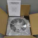 HG Power 8 Inch Kitchen Exhaust Fan, 576CFM Metal Attic Exhaust Fan, Wall Mounted Garage Ventilation Fan, Basement Extractor Fans with Backdraft Damper for Home Office Commercial Use, Silver