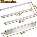 22.5 Inch 7536 7537 Flavorizer Bars 7508 Burner Tube Genesis Silver B Grill Replacement Parts for Weber Gold B/C Spirit 300 Series E310 E-310 E320 E-320 (2007-2012) Side Mount Control Grill Parts