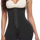 QFE Shapewear for Women Tummy Control Adjustable Detachable Strap Body Shaper Butt Lifter Bodysuit Waist Shaping Hip (Black, L)