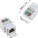 10PCS Cat5e Tool Free Keystone Jack Connector Adapters RJ45 Cable Network Information Panel