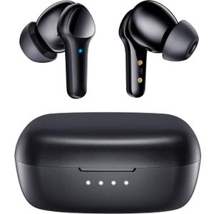 Wireless Earbuds,Bluetooth 5.3 Ear buds Immersive Sound Hi-Fi Stereo IPX8 Waterproof Headsets Premium Deep Bass Headphones with 4 Mics Call Noise Cancelling Earphones for iOS,Android,Workout - Black