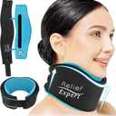 Soft Neck Brace with Hot and Cold Gel Pack  Adjustable Cervical Collar for Men & Women, Breathable Neck Support with Reusable Gel Ice Pack for Comfort at Home, Office & Travel, Blue