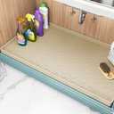 TigeJoy Waterproof Under Sink Mat 19" x 22", Shelf Liner Protector in Kitchen and Bathroom, Silicone Cabinet Liners for Organizers and Storage, Fit as Drawer Mats or Drip Tray
