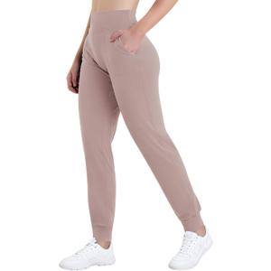 Sunzel Lightweight Soft Joggers for Women with Pockets, High Waisted Sweatpants Hiking Yoga Pants for Workout Lounge Running (Beige, XL)