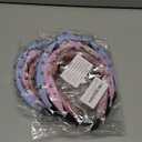 COCIDE 6 PCS Headbands for Women Colorful Pearls Knotted Headbands for Girls Cross Knot Twisted Hairband Turban Hair Band Hair Accessories Gift for Women (Purple,Pink,Blue)