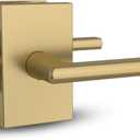 Mega Handles Glamor Passage Lever, Door Handle Set for Hallway, Closet and Bathroom, Reversible Heavy Duty Door Levers, Fits All Standard Door Sizes, Screws Included - Satin Brass (1 Pack)