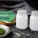 Comfify Mason Jar Salt & Pepper Shakers Aqua White Ceramic Rustic Shabby Chic Kitchen Decor