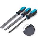 LIBRATON Wood Rasp Set, 3PCs - Wood Rasps, Sandpaper, Flat & Round Files for Shaping & Sharpening