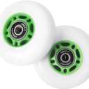 RipStik Casterboard Replacement Wheels, 76mm with Bearings, Set of 2 (Green)