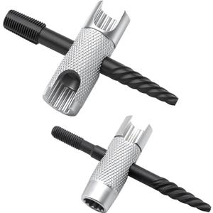 2 Pcs Grease Fitting Tool, 4-in-1 Grease Zerk Fitting Tool, Grease Zerk Tool Fit 1/4"-28 SAE, 1/8"-NPT, M10x1 M8x1 and Hex Size 3/8" 5/16" 7/16" for Install & Remove