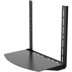 TV Wall Mount Shelving Bracket, Under Above VESA Back of Wall Mount Shelf Bracket, DVD Player, Cable Box, Stereo, and AV Component, Black