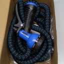 Flexi Hose Expandable Garden Hose with 8 Function Nozzle, 25FT - Lightweight Retractable Garden Hose, Water Hose - No-Kink Flexibility, 3/4 Inch Solid Brass Fittings and Double Latex Core