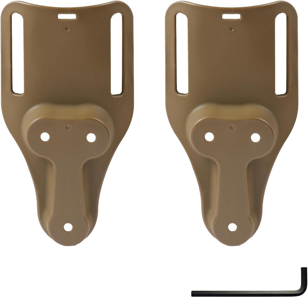 Mid Ride Holster Universal Belt Loop Adapter with 2" Belt Slot, Tan, 2pcs