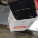 FLAME&SHADE 10 ft Solar Powered Outdoor Market Patio Table Umbrella with LED Lights and Tilt, Red