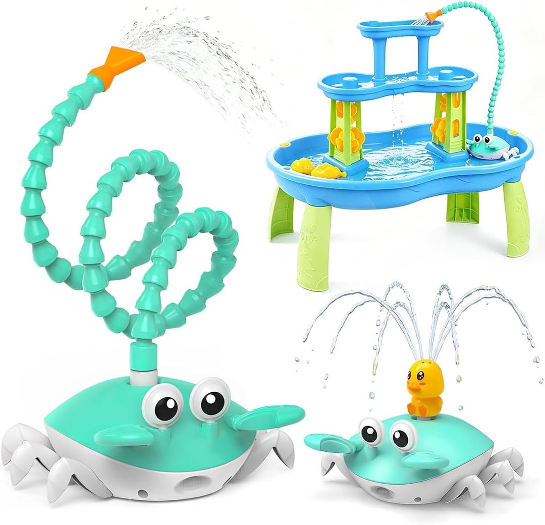 Water Table Pump, Rechargeable 5400mAh Water Pump for Water Table Powered Continuous with 8Hrs Playtime,IP67 Waterproof 2 Flow Settings Outdoor Water Table Accessories for Kids Boys Girls
