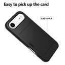 ZIYE Designed for iPhone Air Wallet Case with Card Holder, Black