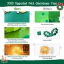 Felt Christmas Tree for Toddlers, 3.2ft Animal Theme Felt DIY Tree for Kids Wall with Lights + 33 Ornaments (Include 25 animals), Indoor Christmas Wall Hanging Decor, Kids Gifts Parties Activities